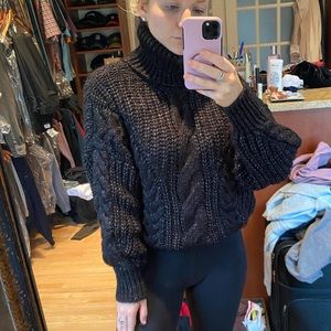 Chunky cable knit sweater